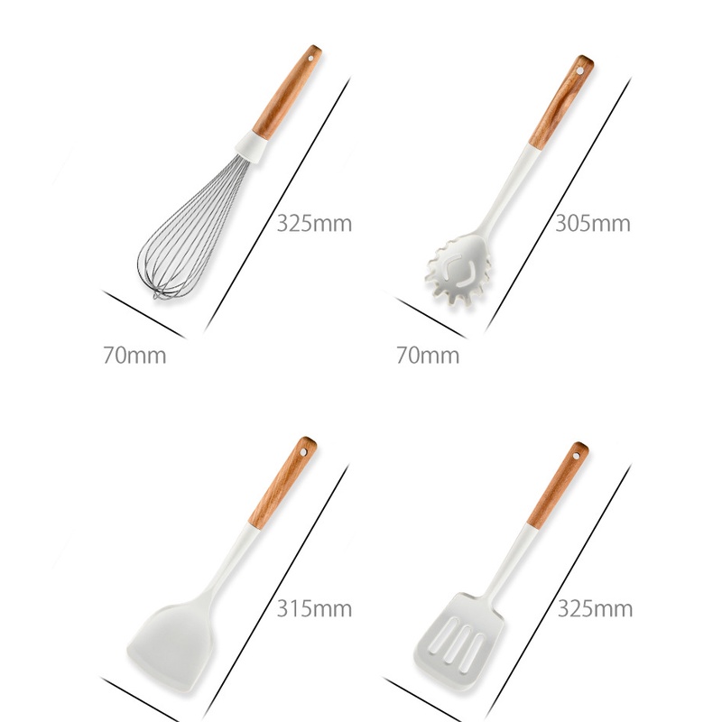 Bộ Dụng Cụ Nấu Ăn Bằng Silicone Không BPA