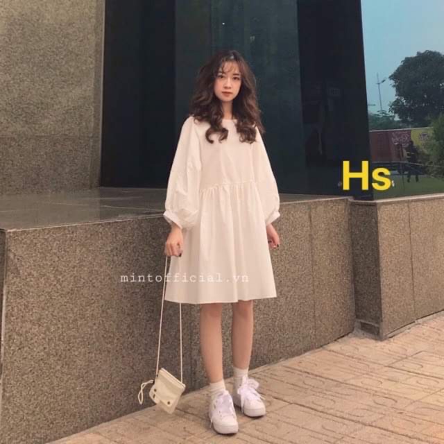 Váy baby doll tay phồng HSN765