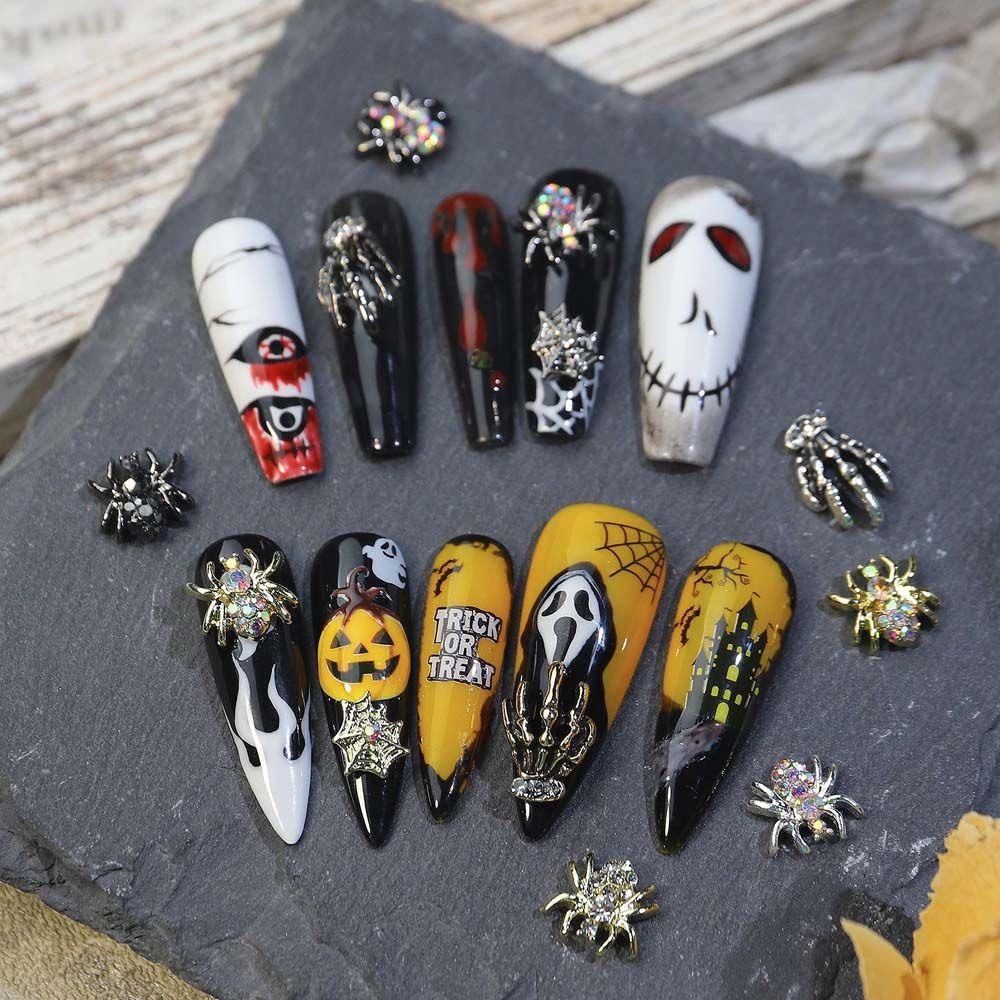 Phụ Kiện Trang Trí Móng Nghệ Thuật Hình Ma Quỷ Cho Nữ Dịp Halloween