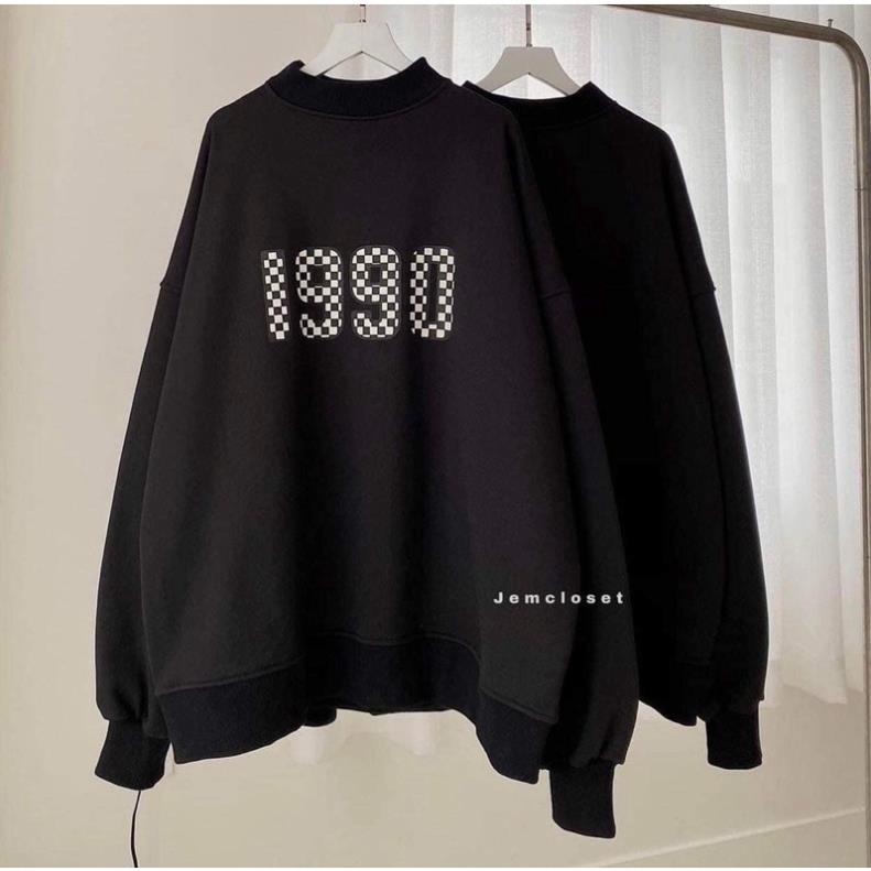 Áo nỉ sweater 1990 nỉ bông siêu đỉnh phom nam nữ vừa | BigBuy360 - bigbuy360.vn