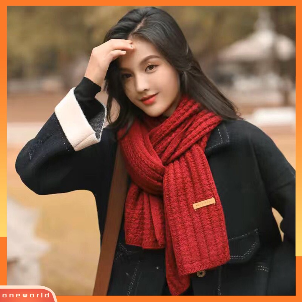 |Áo Thun In Hình ONEOR Thời Trang Năng Động| Khăn Choàng Len Dệt Kim Màu Sắc Trơn Giữ Ấm Thân Thiện Với Da Thời Trang Mùa Đông Cho Nữ