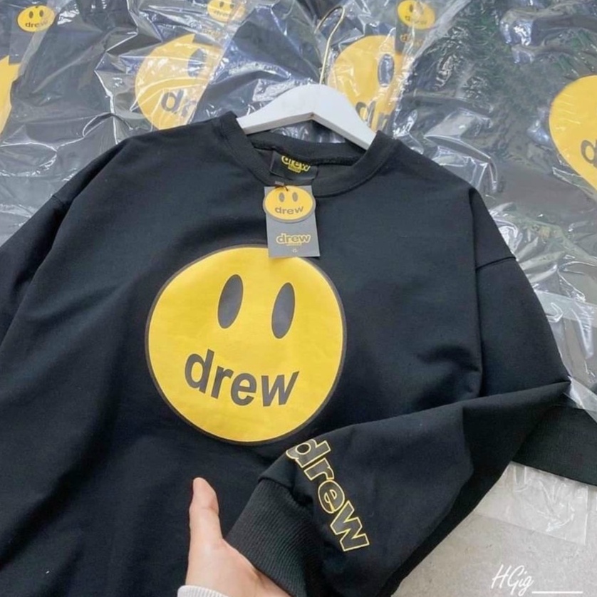 Áo Sweater Drew Oversize , Áo Thun Drew Mặt Cười Cao Cấp - GenZ Pucca | BigBuy360 - bigbuy360.vn