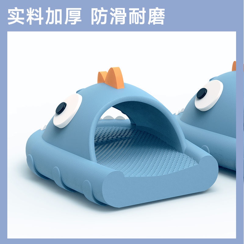 Dép Đi Trong Nhà Đế Mềm Chống Trượt Hình Khủng Long Dễ Thương Thời Trang Mùa Hè Cho Bé Trai Và Gái