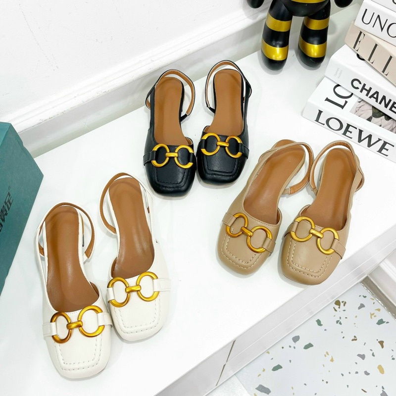 Xandal khuy cực xinh về hàng 3 màu Đen - Nâu - Trắng, chất da mềm đẹp, siêu xịn. Hàng fullbox