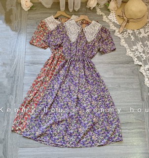Đầm cổ ren perter pan 🌸[ KÈM HÌNH THẬT HÀNG QC ]