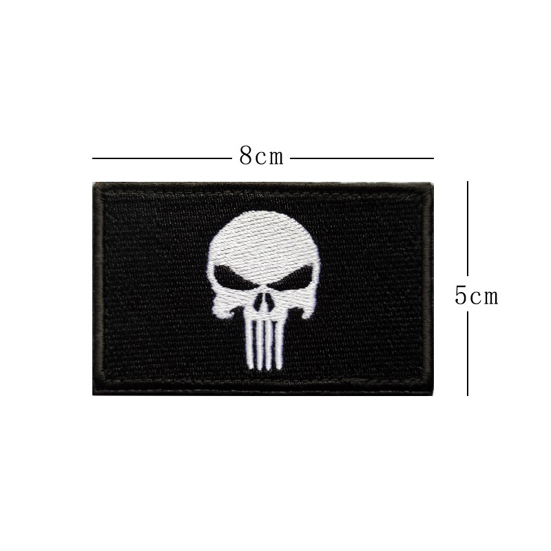 Miếng Dán Quần Áo Hình Đầu Lâu Punisher