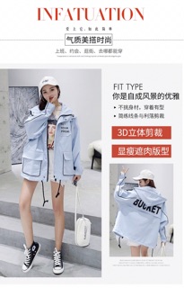 ÁO KHOÁC GIÓ NỮ FORM RỘNG CÁ TÍNH