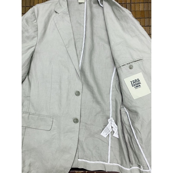 (new) Áo khoác vest / blazer linen Zara nam siêu đẹp