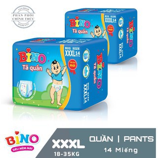 Combo 2 bịch tã quần bino cực đại XXXL14 ( cho bé 18-35kg )