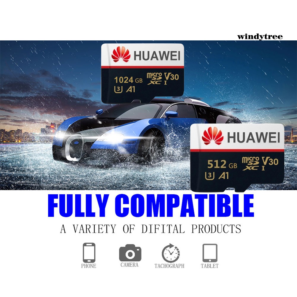 (Hàng Mới Về) Thẻ Nhớ Điện Thoại Huawei Wei 512g / 1t U3 Tf