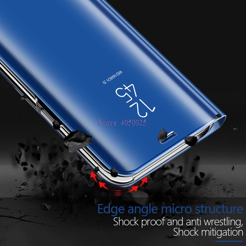 Sang Trọng Bao Nắp Gương Gập Kiêm Giá Đỡ Cho Samsung Galaxy S8 S9 Note 8 S8 S9 Plus S6 S7 Edge J5 J7 Prime J6 J6 A6 Plus 2018 J7Max Ốp