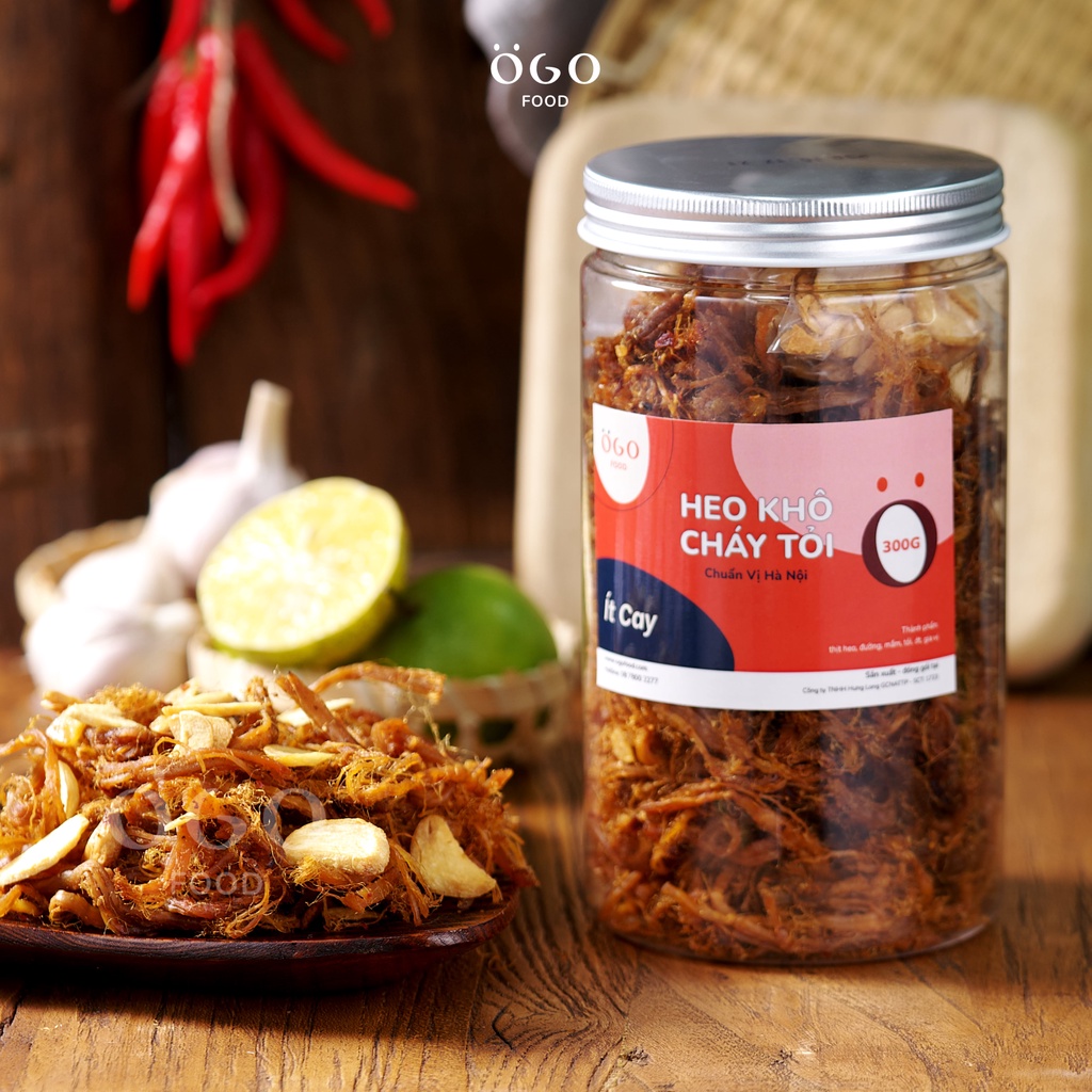 (LOẠI NGON) HEO KHÔ CHÁY TỎI - VỊ HÀ NỘI, SÀI GÒN - OGO FOOD - 100G, 200G, 300G | BigBuy360 - bigbuy360.vn