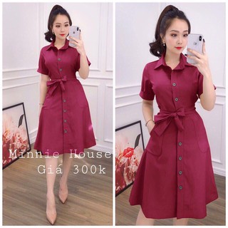 ĐẦM SƠ MI BUỘC NƠ EO SUZAPAS