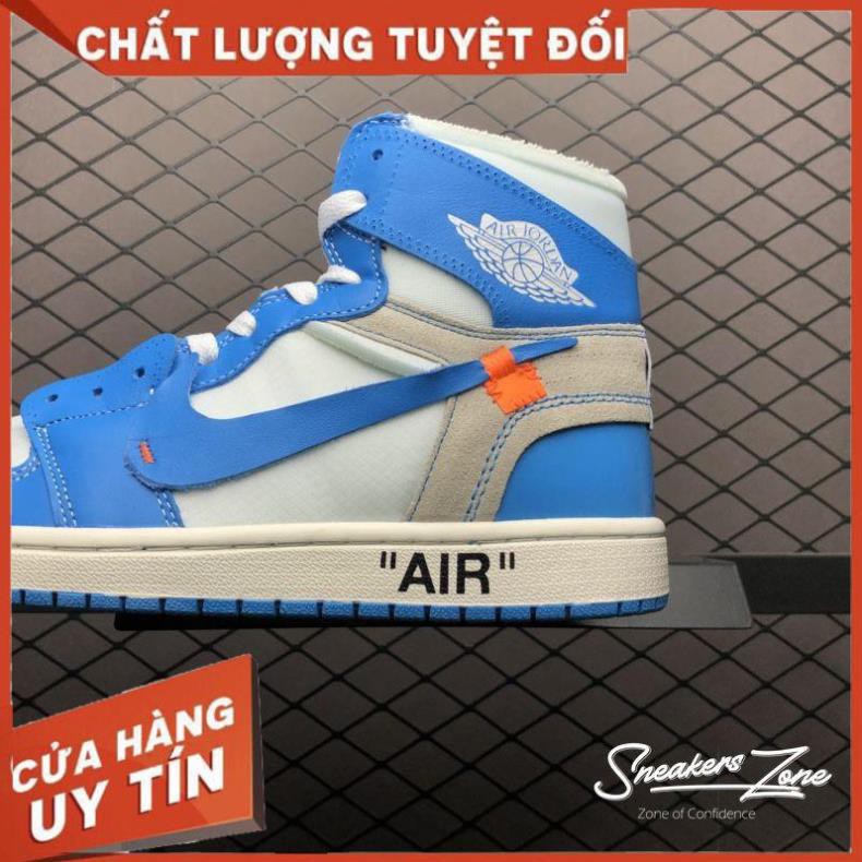 (FREESHIP+HỘP+QUÀ) Giày thể thao AIR JORDAN 1 OFF WHITE Retro High University UNC xanh trắng siêu đẹp cho nam và nữ | BigBuy360 - bigbuy360.vn