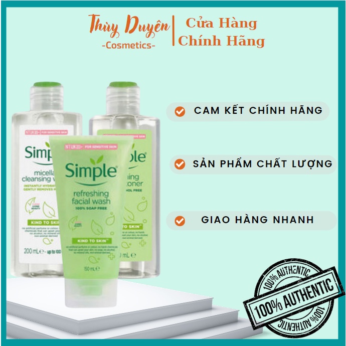 Combo Bộ Dưỡng Da Simple 3 Món