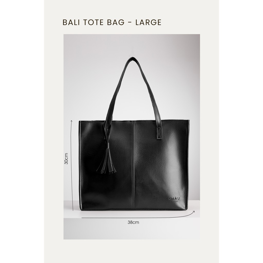Túi tote da KHÂU BY CQ đeo chéo Bali (Size lớn) đựng vừa A4, Laptop