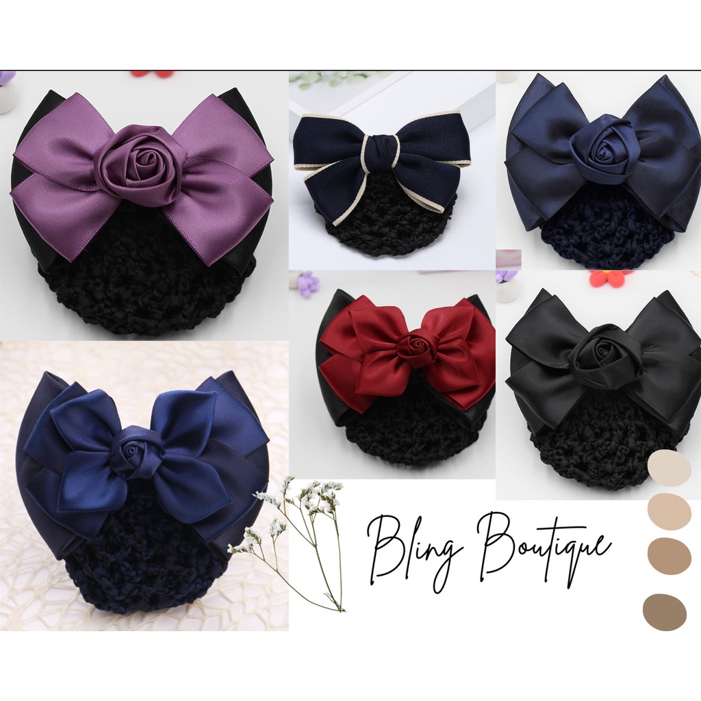 Kẹp tóc búi lưới đơn giản-Phụ kiện tóc chuyên nghiệp-Trung niên-Bling Boutique