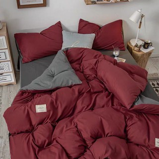 Trọn Bộ 4 Món Chăn Ga Gối Cotton TiCi Cao Cấp Màu ĐỎ ĐÔ sang trọng trungvbhp_shopalot2