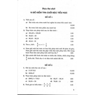 Sách - 75 Bài Kiểm Tra Toán 5