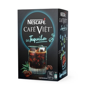 CÀ PHÊ ĐEN HOÀ TAN NESCAFE CAFE VIỆT VỊ TEQUILA HỘP 12 GÓI