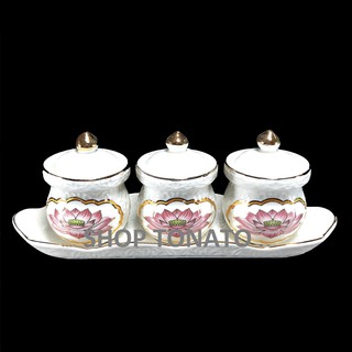 Chung nắp bộ 3 ly thờ cúng 1618 cao 7cm