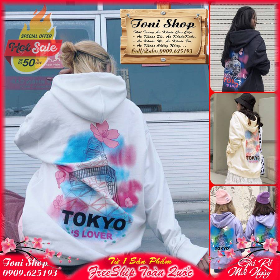 ÁO HOODIE - ÁO KHOÁC NỈ NGOẠI Tokio Lover (HD1390 - 4 Màu)