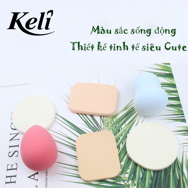 Set mút trang điểm keli