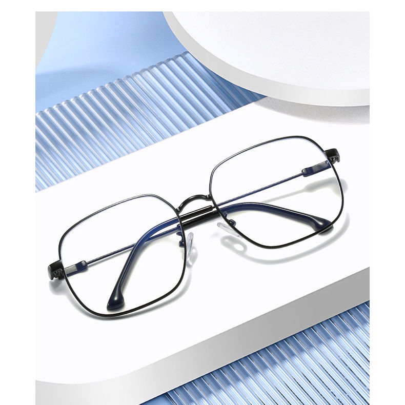 Kính cận VIENDO gọng vuông kim loại mắt vuông đổi màu chống ánh sáng xanh chống tia UV cao cấp thời trang cho nam và nữ