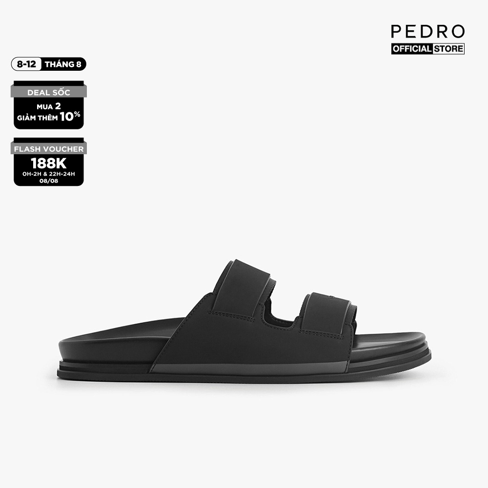 [Mã WABRPD88 giảm 10% đơn 250000] PEDRO - Dép nam quai ngang Casual Double Band PM1-86380115-01