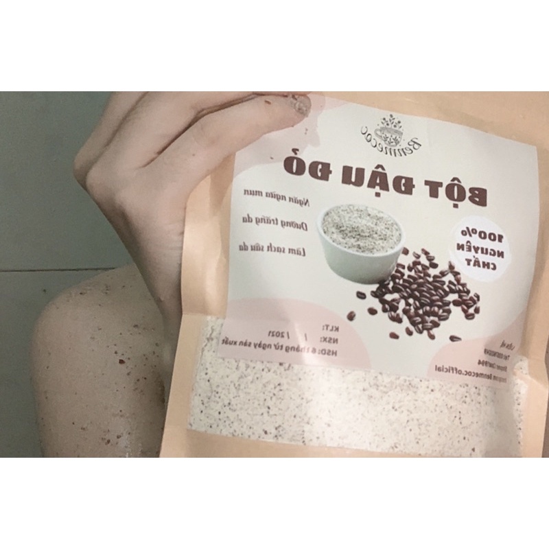 Bột đậu đỏ đắp mặt nạ dưỡng trắng mịn da, mask đậu đỏ giảm thâm mụn dùng cho cả mặt và body nguyên chất Bến Mễ Cốc | BigBuy360 - bigbuy360.vn