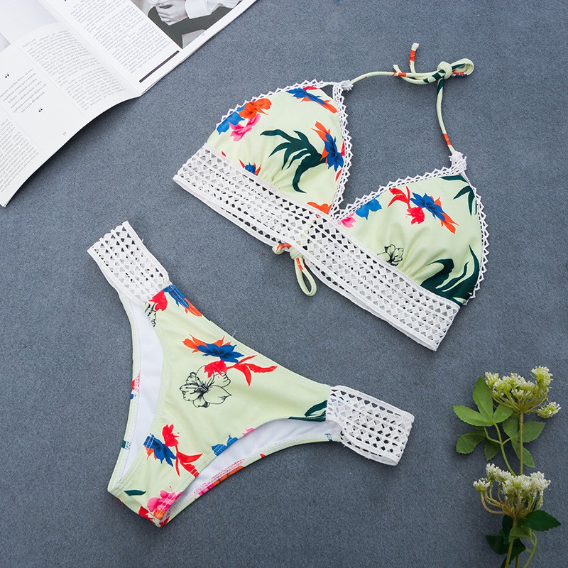 Bikini Hàn Quốc 2 mảnh mix ren sexy