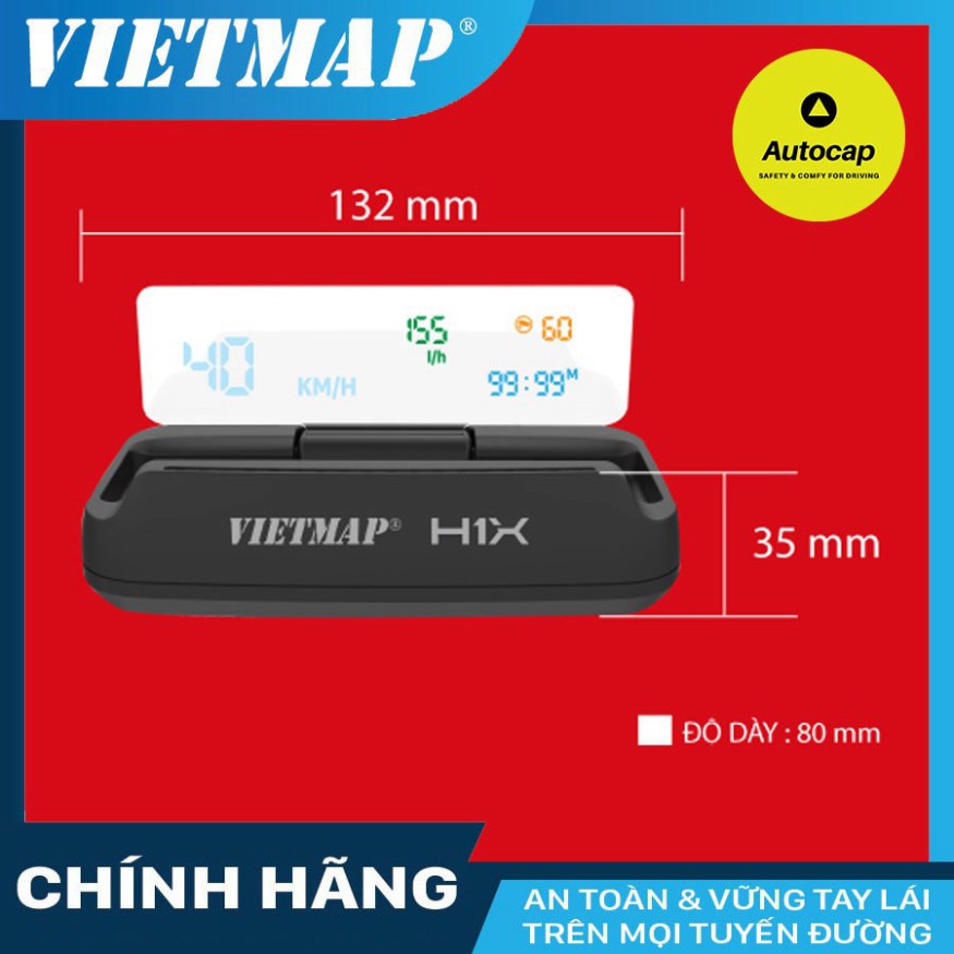 VIETMAP HUD H1X - Màn Hình Hiển Thị Thông Tin Xe Hơi