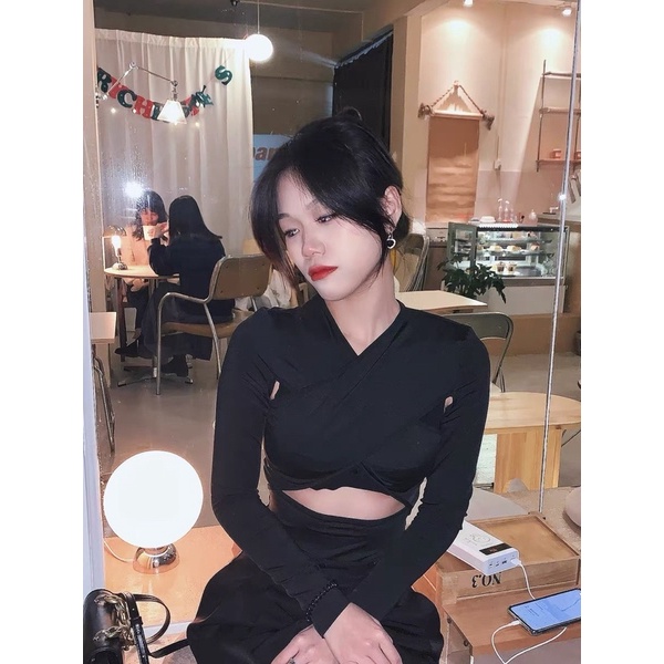 Bodysuit vạt chéo ngực cut out gợi cảm (Ảnh thật) | BigBuy360 - bigbuy360.vn