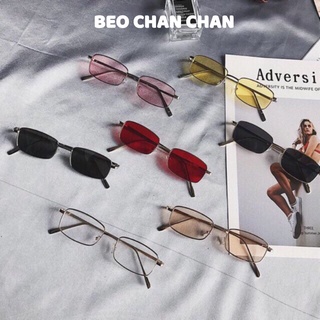 Kính râm kính mát nam nữ chữ nhật form nhỏ xíu hot tiktok