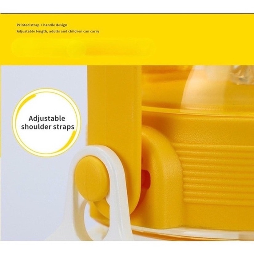 Bình nước  hình chú vịt hoạt hình dễ thương có ống hút an toàn cho bé dung tích 1200ml Bình nước bằng nhựa bình sữa cho bé