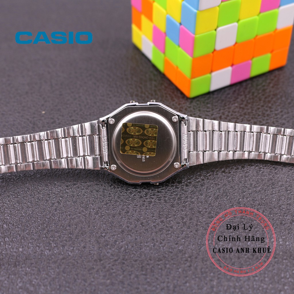 Đồng hồ Unisex Casio Vintage A158WA-1DF dây kim loại