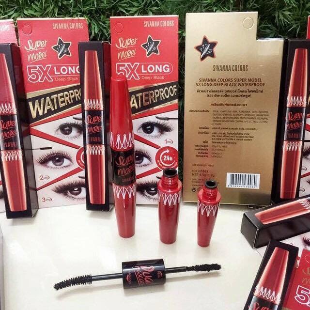 Mascara 2 Đầu Nối Mi Sivanna Super Model 5X Long Thái Lan