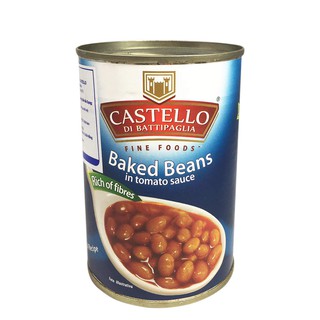 Đậu Sốt Cà Chua Đóng Hộp Baked Beans Castello Italia, hộp 400gr