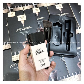 Set kem nền Clio Kill Cover SPF25 kèm cọ