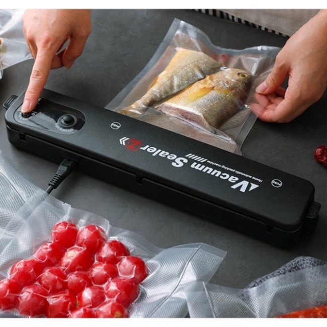 Máy hút chân không thực phẩm Vacuum Sealer- hút không khí triệt để, giữ môi tường chân không lý tưởng bảo quản thức ăn