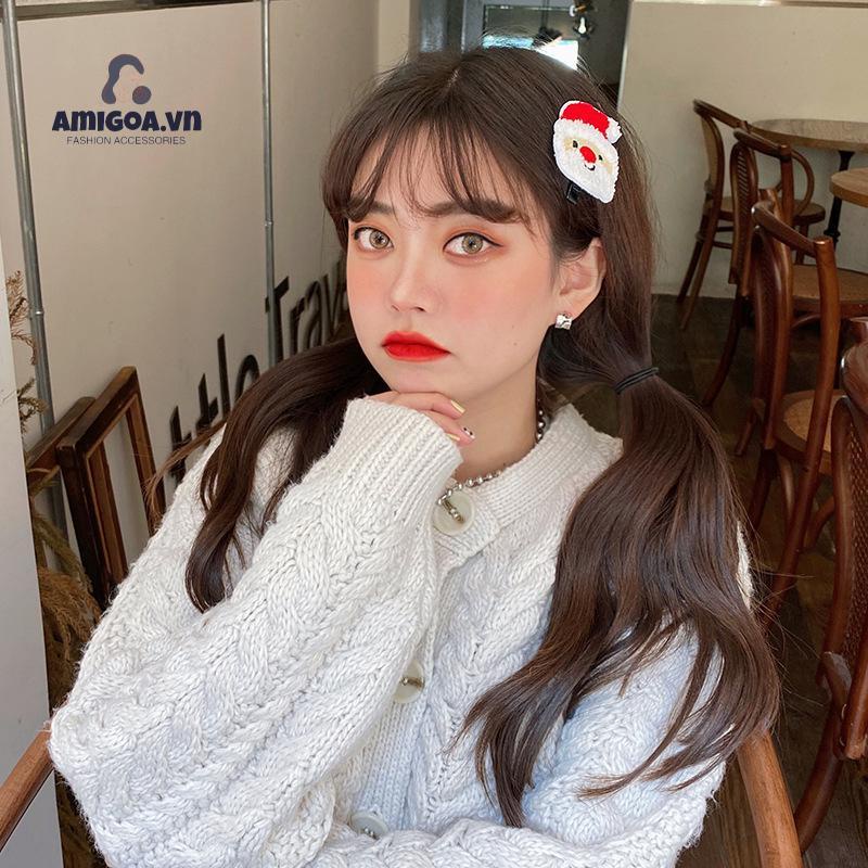 ✨✨Kẹp tóc BB bằng len dệt kim hình hươu giáng sinh dễ thương