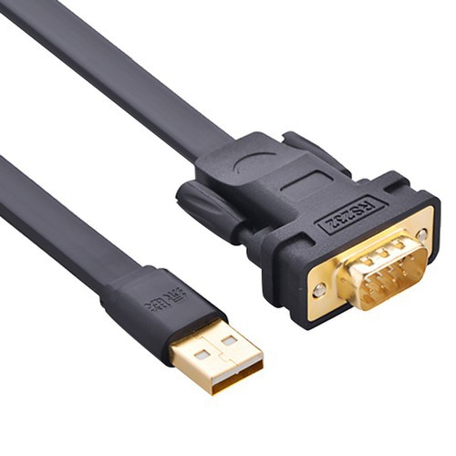 Cáp USB To Com (RS232) Dài 2M Ugreen 20218 (Cáp Dẹt) - Hàng Chính Hãng