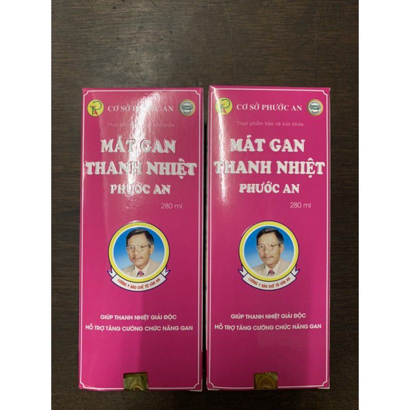 mát gan thanh nhiệt phước an (tên cũ mát gan giải độc  dạng nước ) chai 280ml