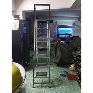 Thang  inox 7 bậc hàng chợ