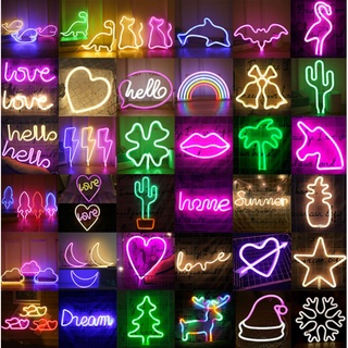 Đèn Led Neon Decor Phòng Ngủ Mẫu Mã Đa Dạng - BinaShop
