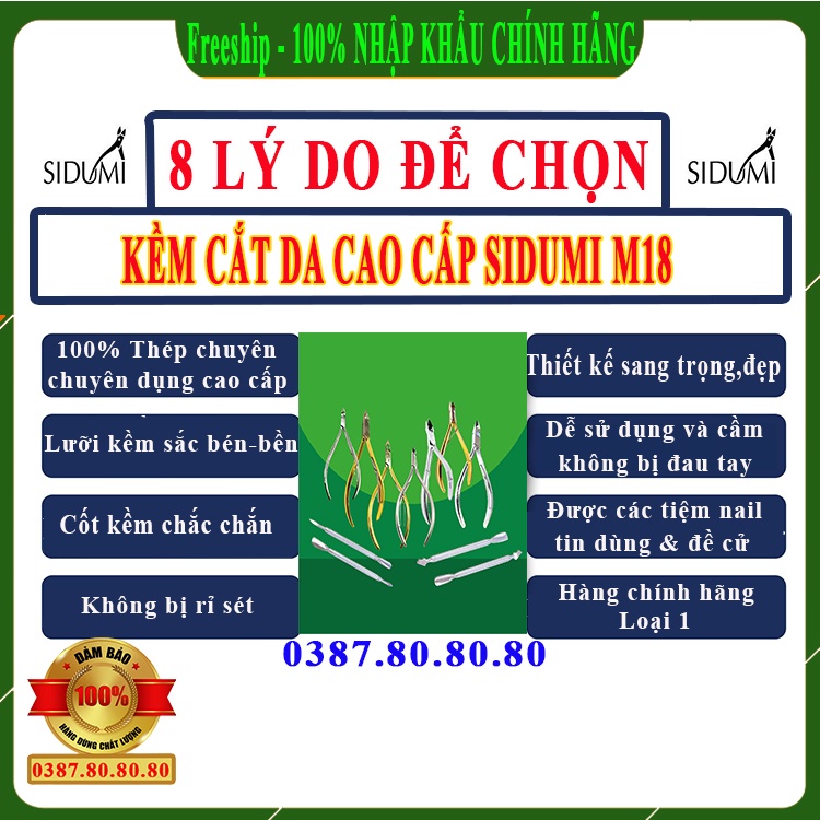 [Loại 1 - CAO CẤP] Kềm cắt móng đa năng siêu sắc, siêu bén, không gỉ/ Kìm cắt móng tay nhặt da chết M18 sidumi hàn quốc