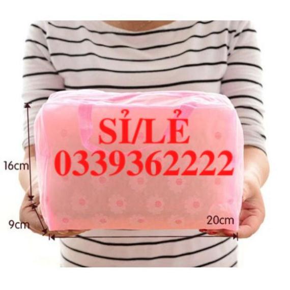 [ HAIANHSHOP ] Túi đựng mỹ phẩm có quai 15*22,5 cm Duashop &gt;