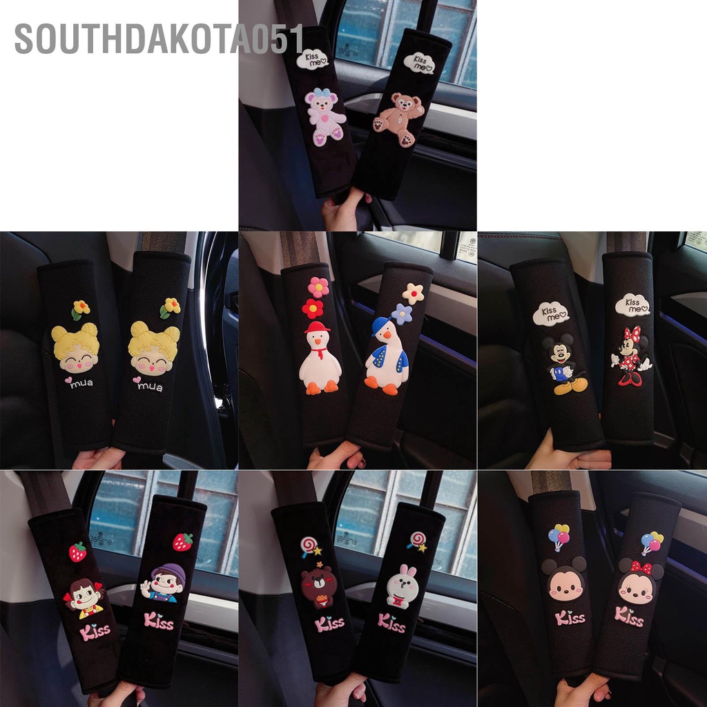 Southdakota051 Phim hoạt hình dễ thương Đai an toàn trên ô tô Đệm vai đai ABS cho