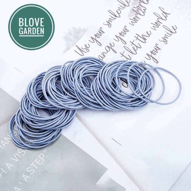 Dây buộc tóc đính đá ♥️DEAL 1K♥️ Kẹp tóc mini phong cách Hàn Quốc (còn dây trơn ảnh 4-8)