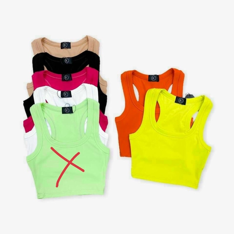 ÁO THUN BA LỖ THỂ THAO DÁNG NGẮN NHIỀU MÀU MS70019